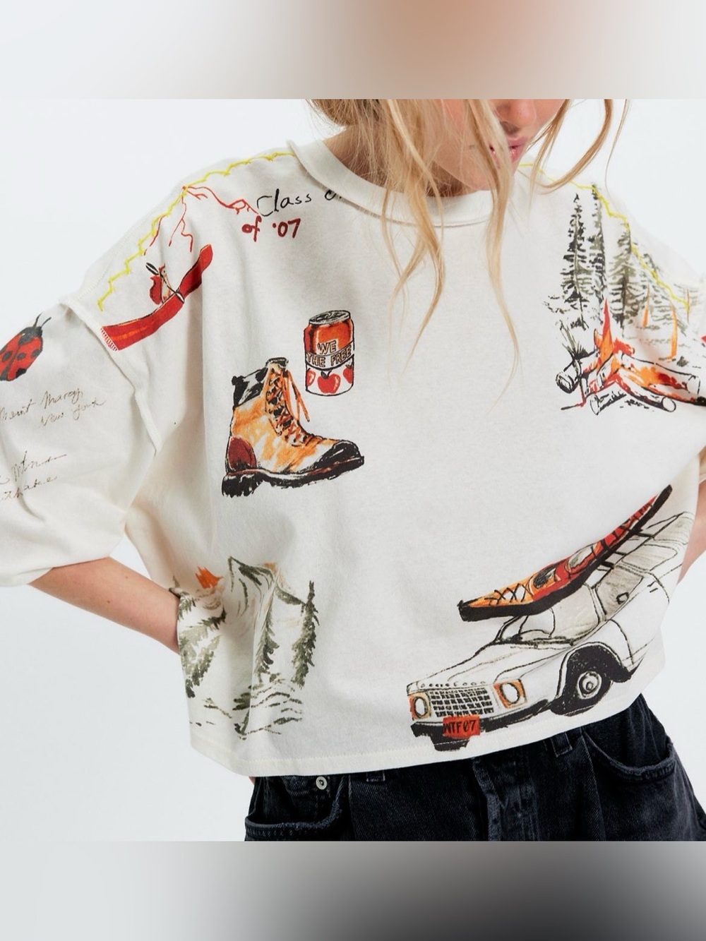 Free People We the Free Mountain View Graphic Tee